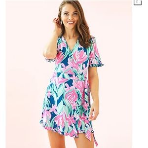Lilly Pulitzer Liddy Wrap Romper, size XXS